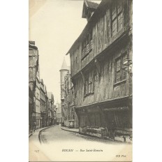 CPA - ROUEN, La Rue Saint-Romain - Années 1910