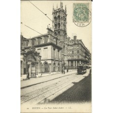 CPA - ROUEN, La Tour Saint-André, Animé - Années 1900