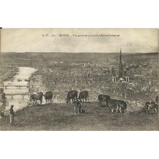 CPA - ROUEN, Vue Générale en haut de Ste-Catherine - Années 1900