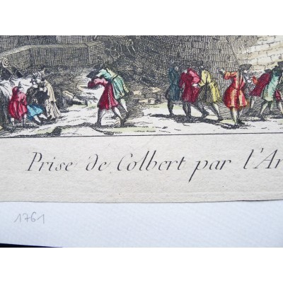 VUE D'OPTIQUE, XVIIIe s. PRISE DE COLBERT PAR L'ARMEE RUSSE....
