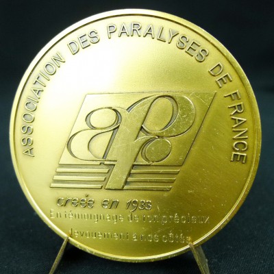BRONZE MEDAL, André TRANNOY, FONDATEUR ASSOCIATION DES PARALYSES DE FRANCE 