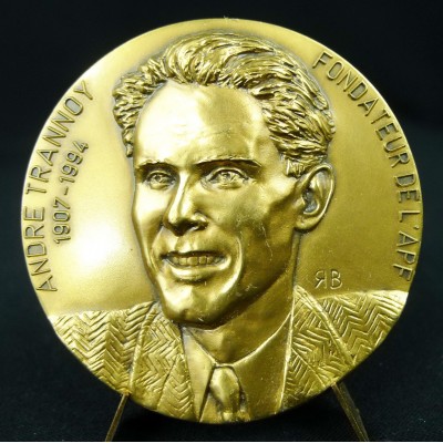 BRONZE MEDAL, André TRANNOY, FONDATEUR ASSOCIATION DES PARALYSES DE FRANCE 