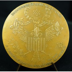 MEDAILLE BRONZE,Peggy GOLDSTEIN Grav. FREGATE LA CONCORDE. BICENTENAIRE U.S.A.