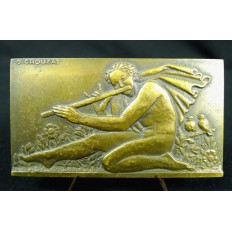 MEDAILLE BRONZE, CROUZAT sc. ART DECO.