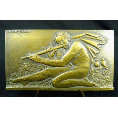 MEDAILLE BRONZE, CROUZAT sc. ART DECO.