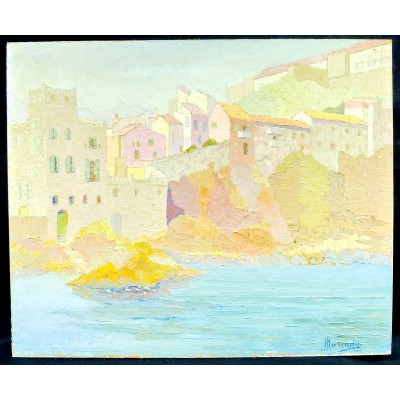 J.MARCADET. IBIZA, HUILE/ TOILE 1930. OIL / CANVAS.