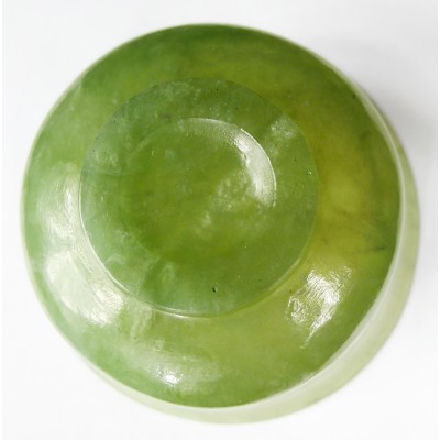 CHINE, BOL ANCIEN EN JADE CELADON. CHINA, ANCIENT BOWL IN CARVED JADE.