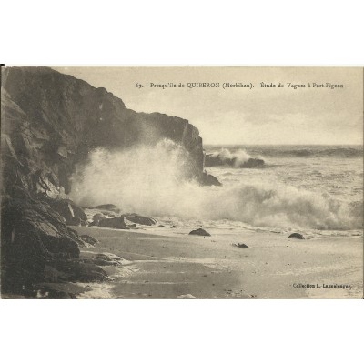 CPA: QUIBERON, Vagues à Port-Pigeon, vers 1910