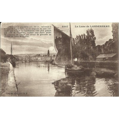 CPA: La lune à LANDERNEAU, vers 1910