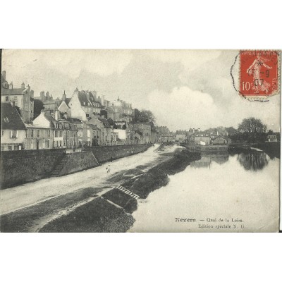 CPA: NEVERS, Quai de la Loire, vers 1900