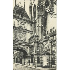 CPA: DIEPPE, Vue sur La Grosse Horloge, vers 1900.