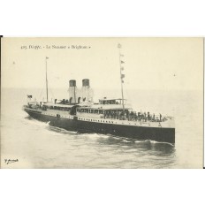 CPA: DIEPPE, Le Steamer "Brighton", années 1900.