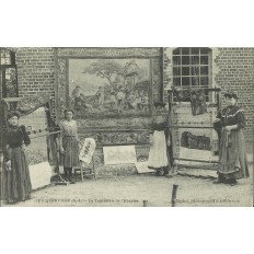 CPA: TRICQUERVILLE, La Tapisserie de l'Hospice, vers 1900.