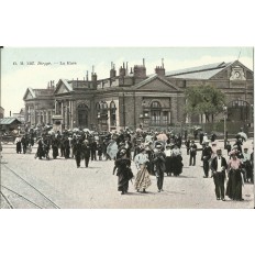 CPA: DIEPPE, La Gare (Animée, Couleur), vers 1900.