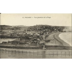 CPA: FECAMP, Vue Générale de la Plage, vers 1910.