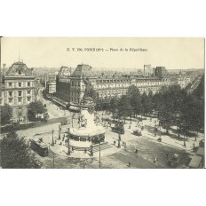 CPA: PARIS, Place de la République, vers 1910.