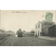 CPA: ARBONNE, La Gare - Années 1900