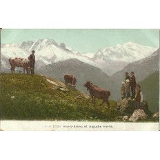 CPA: SUISSE, MONT-BLANC et AIGUILLE VERTE, années 1900 