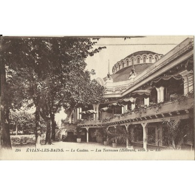 CPA: EVIAN-LES-BAINS. Le Casino, Les Terrasses, Années 1910.
