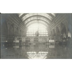 CPA: PARIS, Crue 1910, Gare d'Orsay (Gare d'Ys)