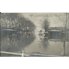 CPA: PARIS, Crue 1910, La Porte de la Gare (XIIIe).