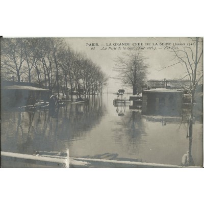 CPA: PARIS, Crue 1910, La Porte de la Gare (XIIIe).