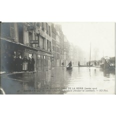 CPA: PARIS, Crue 1910, Quai des Grands-Augustins.