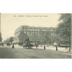 CPA: PARIS, Place et Avenue des Ternes, vers 1900