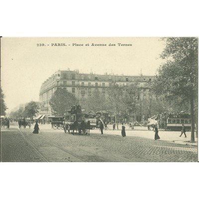 CPA: PARIS, Place et Avenue des Ternes, vers 1900