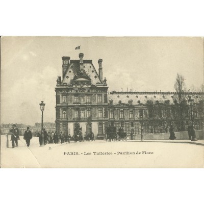 CPA: PARIS, Les Tuileries, Pavillon de Flore, vers 1900