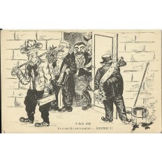 CPA: Illustration Satirique Fin du Gouvernement Waldeck-Rousseau, 3 juin 1903.