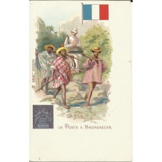 CPA: LA POSTE à MADAGASCAR, vers 1900.