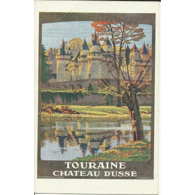 CPA: TOURAINE, Chateau d'USSE (AFFICHE TOURISTIQUE), Années 1920