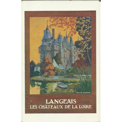CPA: TOURAINE, Chateau de LANGEAIS (AFFICHE TOURISTIQUE), Années 1920