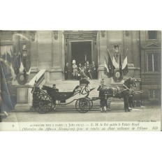CPA: Roi d'Espagne Alphonse XIII à Paris, Palais Royal, 3 juin 1905