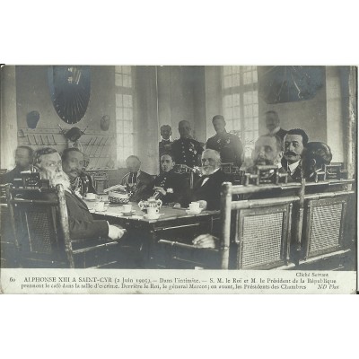 CPA: Roi d'Espagne Alphonse XIII à SAINT-CYR, 2 juin 1905 (2)
