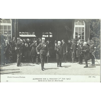 CPA: Roi d'Espagne Alphonse XIII à CHALONS, 1 juin 1905 