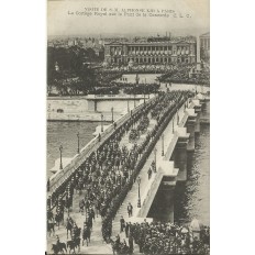 CPA: Roi d'Espagne Alphonse XIII à PARIS, Pont de la Concorde, juin 1905