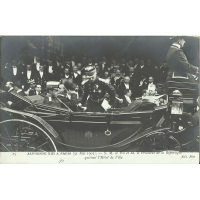 CPA: Roi d'Espagne Alphonse XIII à PARIS, 31 Mai 1905