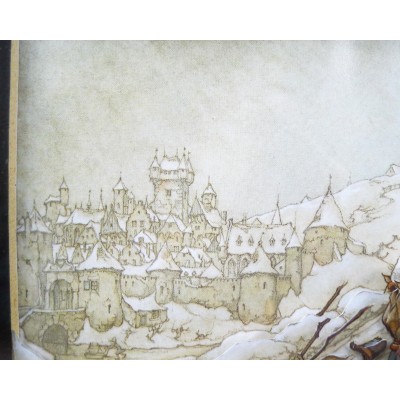 Anton PIECK (1895-1987), Le passage du Pont, LITHOGRAPHIE (découpage).