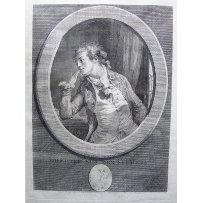 Augustin DE SAINT-AUBIN (1736-1807). PENDANT DE GRAVURES, " AU MOINS SOYEZ DISCRET..."