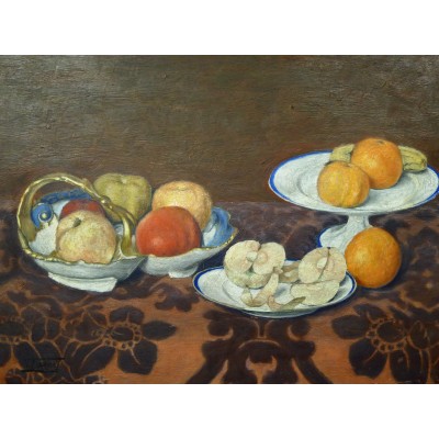 Victor Marius FARCY (1858-1942), STILL LIFE with FRUITS, OIL/ PANEL.