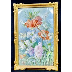 Gabriel PERRIN (1840-1926, FLEURS, AQUARELLE. FLOWERS,WATERCOLOR