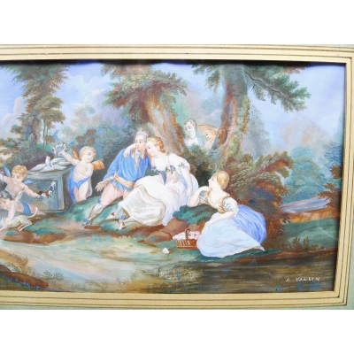 Jacques Antoine VALLIN (c.1760-c.1831), SCENE AVEC CHERUBINS, GOUACHE.