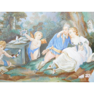 Jacques Antoine VALLIN (c.1760-c.1831), SCENE AVEC CHERUBINS, GOUACHE.