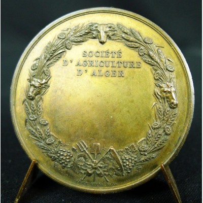 MEDAILLE CUIVRE, ALGERIE. EMILE ROYER sc. ORAN. ALGER. CONSTANTINE. CONCOURS DE 1883.