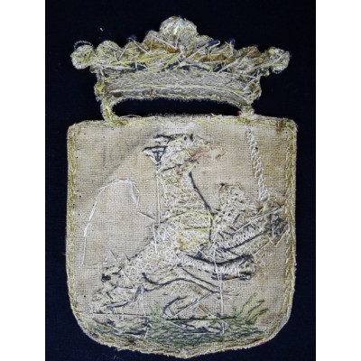 BLASON XVII/XVIIIe s. ARMOIRIES GRIFFON EPEE COURONNE