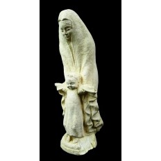 Marcel GIMOND (1894-1961), VIERGE A L'ENFANT, SCULPTURE vers 1910-1920, VIRGIN & CHILD. SIGNEE.