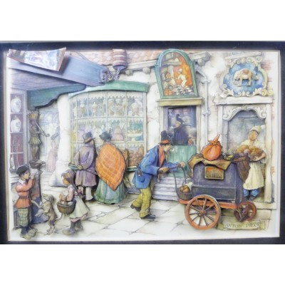 Anton PIECK (1895-1987), Rue Hollandaise, LITHOGRAPHIE (découpage).