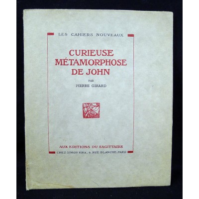 CURIEUSE METAMORPHOSE DE JOHN, Pierre GIRARD, 1925 Ed.originale /Japon.